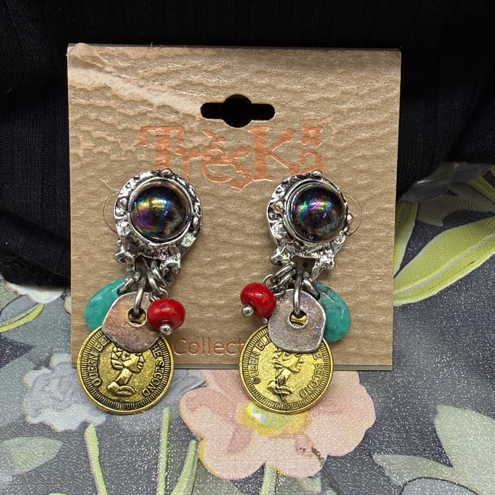 ⭐️Treska post dangle charm earrings NWOT